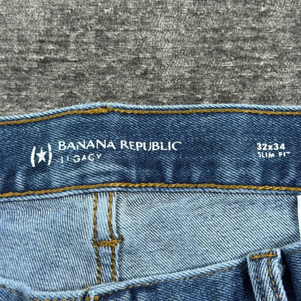 Banana Republic Legacy Slim Fit Jeans Mens 32x34‎ Medium Wash Blue Denim Pants